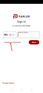 how to create an account on parler