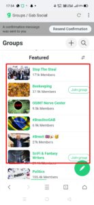 GAB groups to Join