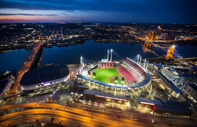 Great American Ballpark night view