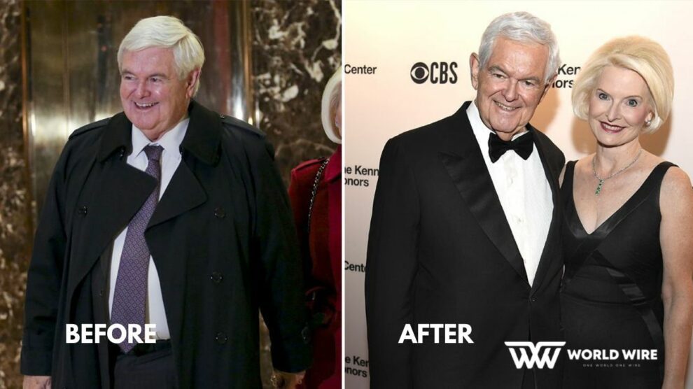 Before and after Newt Gingrich Weight Loss