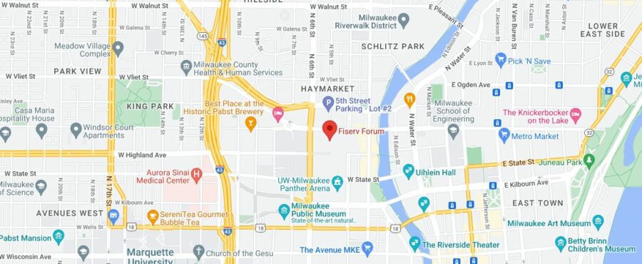 Fiserv Forum Map