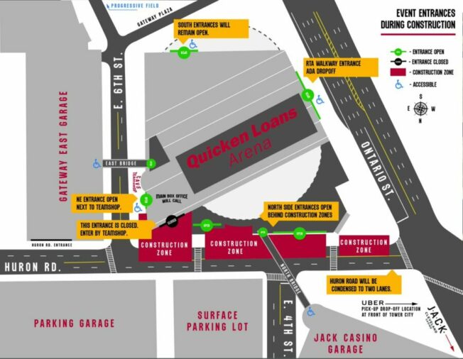 Rocket Mortgage FieldHouse Parking Map