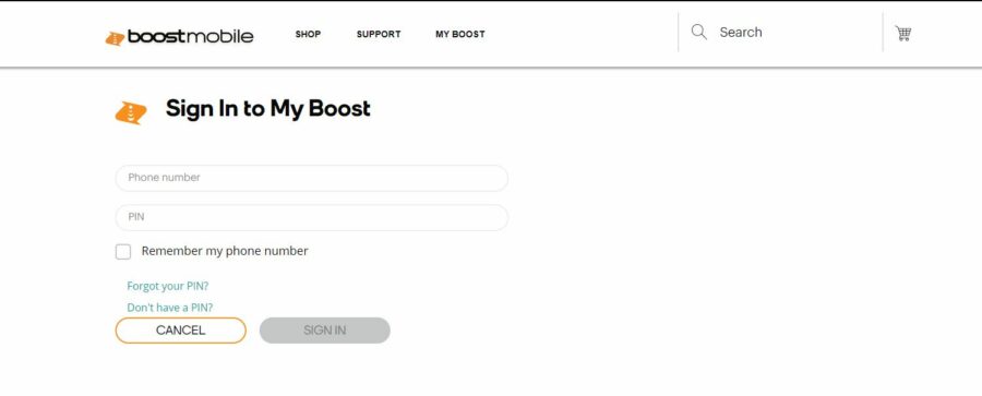 Upgrade Boost Mobile phones through website