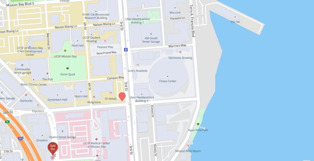 Chase Center Parking Map