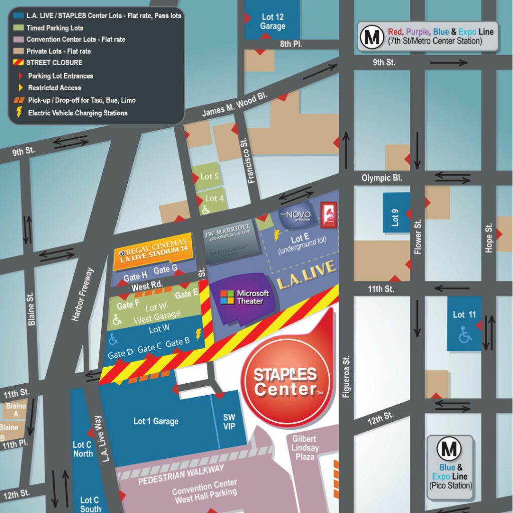 Crypto.com Arena Official Parking Map