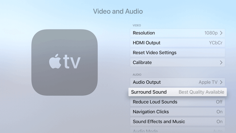 Disable the Dolby Digital output settings