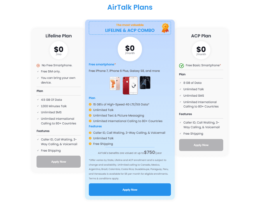 AirTalk Wireless SIM Card Plans