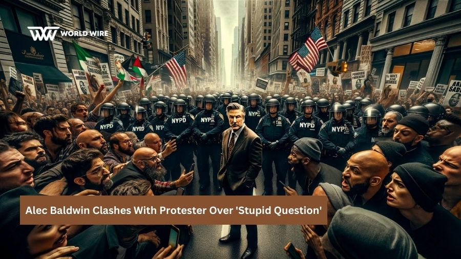 Alec Baldwin Clashes With Protester Over 'Stupid Question'