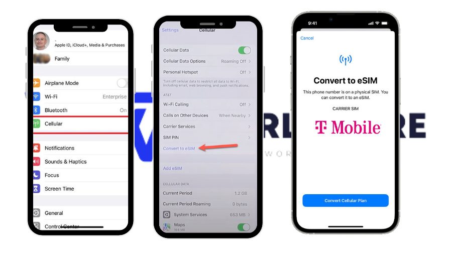 Convert T-Mobile Physical SIM to eSIM iPhone