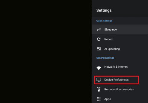 Device preference