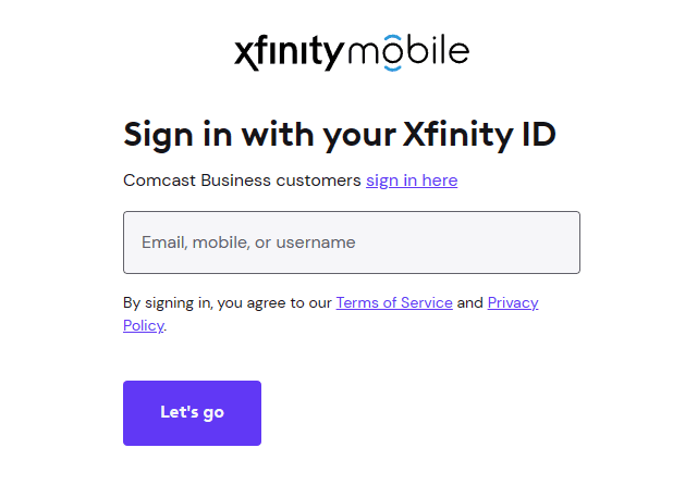 Login to Xfinity