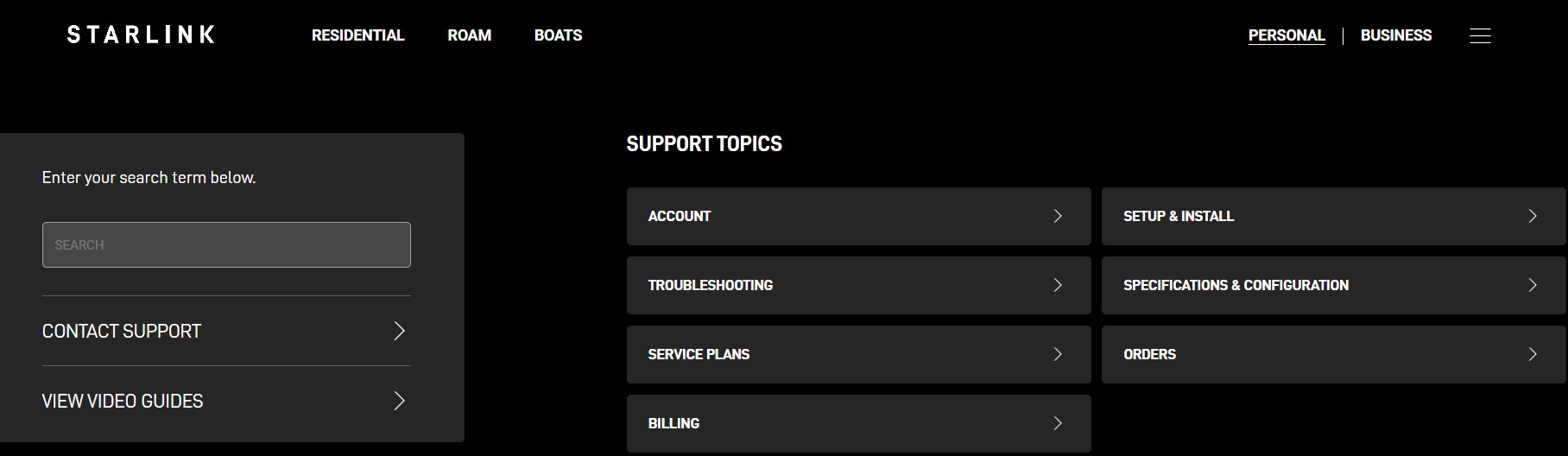 Contact Starlink Support