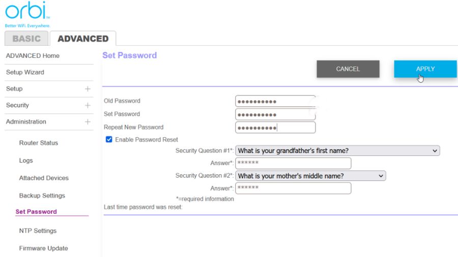 router interface