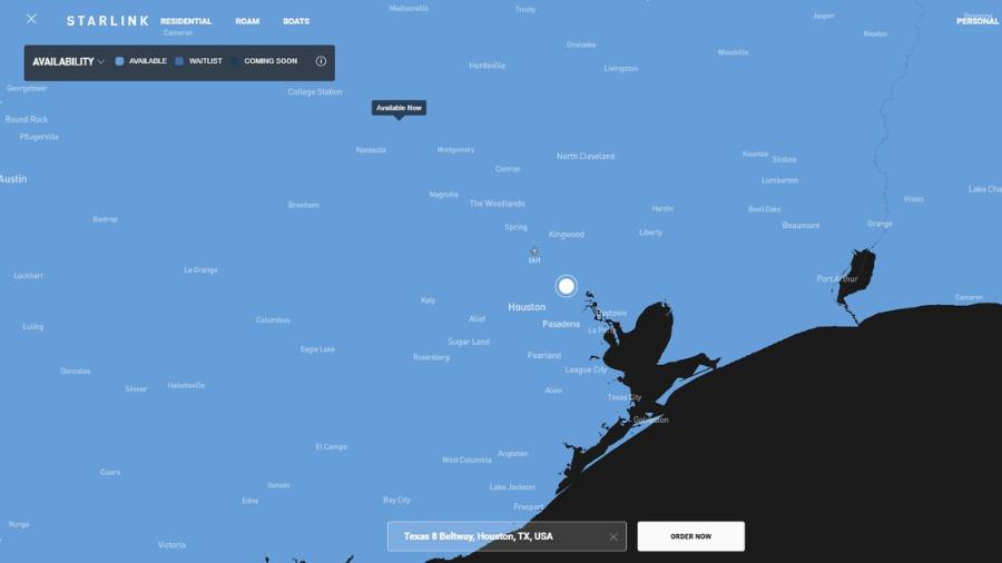 Starlink Texas Coverage Map