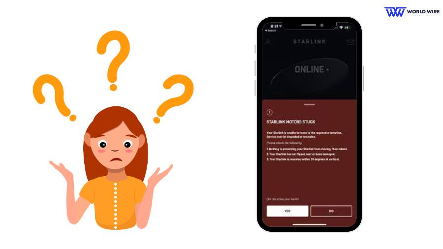 What Does the 'Motor Stuck' error mean on Starlink